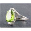 Image 2 : 5.12ct Peridot & Crystal Cocktail Ring CRV $612