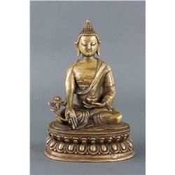 Chinese 17-18 Century Fine Bronze Medicine Buddha