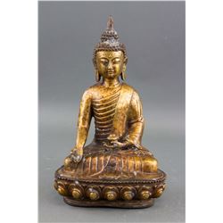 Chinese Gilt Bronze Medicine Buddha with Xuande Mk