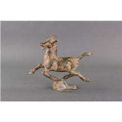 Chinese Han/Tang Period Bronze Flying Horse Statue