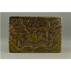 Chinese Cinnabar Lacquer Square Box