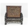 Image 1 : Chinese Bamboo Carved Seven Sages Screen w/ Stand