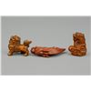 Image 2 : 19th Century Three (3) Japanese Boxwood Netsuke
