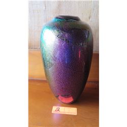 Luminescent Glass Vase, 12" Tall