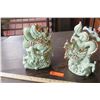 Image 3 : Pair of Ceramic Dragons, Lt. Green, Approx. 12" H