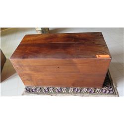 Wooden Chest 29.5" X 14.5" X 15" H (top lid is in two pieces that need to be joined together)