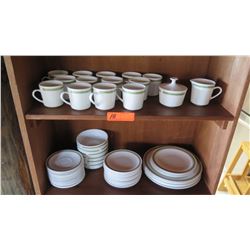 China Set: Plates, Bowls, Saucers, Teacups, Creamer, Sugar, etc., Centura by Corning