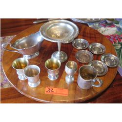 Misc. Silver Serveware (varying silver content, some Sterling, some plated) - Sheffield, etc.