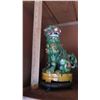 Image 8 : Vintage Green Ceramic Fu Dogs on Stands (10" H), Japanese Bowl