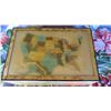 Image 2 : Jewelry Box w/50 States, Light Burlwood, Inlay, Approx. 11.5" L