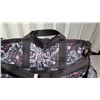 Image 2 : LeSportsac Nylon Weekender Bag - New w/Tag, Black, Rock & Roll Motif, Pouch