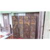 Image 2 : Large Antique 4-Panel Painted Wooden Screen, Each Panel 5'8 X 29" (hinges need to be repaired)
