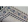 Image 8 : Large Wool Area Rug - Ivory w/Blue & Floral Border, 7'10 X 5'3