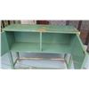 Image 8 : Vintage Blue/Green Oriental Hallway Cabinet, Shows Age & Wear, 38", 11.5", X 30" H