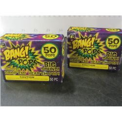 2 Box's of 50 each Bang Pops / throw em toss em Big BANG sound