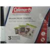 Image 1 : New 3 Pack of Coleman splash proof pouches/ 5x7 - 7x10 - 10.5x13.6