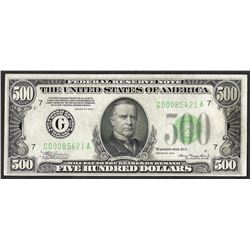 1934 $500 Federal Reserve Note Chicago