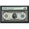 Image 1 : 1914 $5 Federal Reserve Note New York Fr.851a PMG Choice Uncirculated 64EPQ