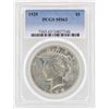 Image 1 : 1925 $1 Peace Silver Dollar Coin PCGS MS63