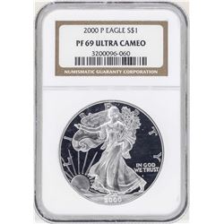 2000-P $1 American Silver Eagle Coin NGC PF69 Ultra Cameo