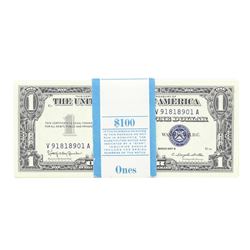 Pack of (100) Consecutive 1957B $1 Silver Certificate Notes Uncirculated