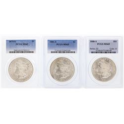 1879-S to 1881-S $1 Morgan Silver Dollar Coins PCGS MS65