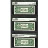 Image 2 : (3) Consecutive 1957 $1 Silver Certificate STAR Notes PMG Gem Uncirculated 65EPQ