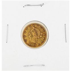 1901 $2 1/2 Liberty Head Quarter Eagle Gold Coin