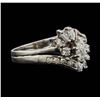 Image 2 : 14KT White Gold 1.08 ctw Diamond Ring