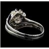 Image 3 : 14KT White Gold 1.08 ctw Diamond Ring