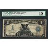 Image 1 : 1899 $1 Black Eagle Silver Certificate Note Fr.236 PMG Choice Fine 15