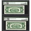 Image 2 : Lot of (2) Consecutive 1963 $2 Legal Tender Notes PMG Superb Gem Uncirculated 67