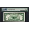 Image 2 : 1934C $5 Federal Reserve Note Boston Fr.1959-A PMG Choice About Uncirculated 58E