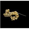 Image 2 : 18KT Yellow Gold 1.50 ctw Diamond Brooch