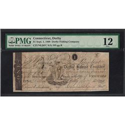 1808 $1 Derby Fishing Company Obsolete Note PMG Fine 12