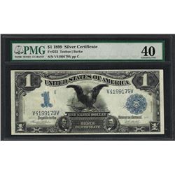 1899 $1 Black Eagle Silver Certificate Note Fr.233 PMG Extremely Fine 40