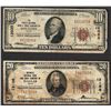 Image 1 : 1929 $10 Houston CH#12055 & $20 Dallas CH# 12186 National Currency Notes