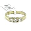 Image 8 : 14KT Yellow Gold 0.66 ctw Round Cut Three-Stone Diamond Engagement Band Ring