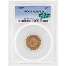 1907 Indian Head Cent Coin PCGS MS65RD CAC