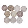 Image 2 : Lot of (10) $1 Peace Silver Dollar Coins