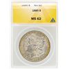 Image 1 : 1885 $1 Morgan Silver Dollar Coin ANACS MS62