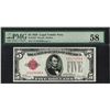 Image 1 : 1928 $5 Legal Tender Note Fr.1525 PMG Choice About Uncirculated 58