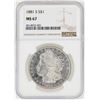 Image 1 : 1881-S $1 Morgan Silver Dollar Coin NGC MS67