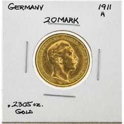 1911A Germany 20 Mark Gold Coin