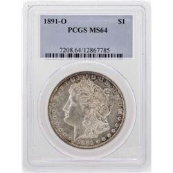 1891-O $1 Morgan Silver Dollar Coin PCGS MS64