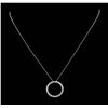 Image 1 : 14KT White Gold Ladies 0.75 ctw Diamond Circle of Life Pendant with Chain