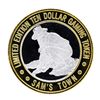 Image 2 : .999 Silver Sam's Town Las Vegas Nevada $10 Casino Limited Edition Gaming Token