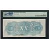 Image 2 : 1863 $20 Confederate States of America Note T-58 PMG About Uncirculated 55EPQ Ca