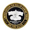 Image 2 : .999 Silver Gold Strike Inn Boulder City, Nevada $10 Limited Edition Casino Gami