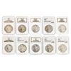 Image 1 : Lot of (10) Assorted $1 Morgan Silver Dollar Coins NGC MS63